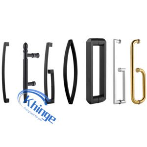 multiple modern style glass door handles