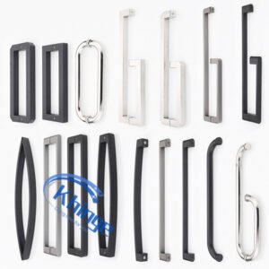 multiple modern style glass door handles