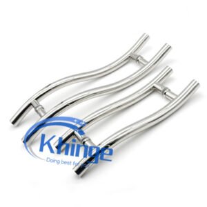 s shape glass door modern handles