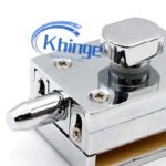 single size glass door lock with ground hole